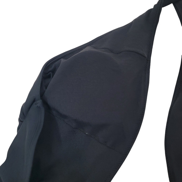 NWT Cupshe X Stassie Halter Swimsuit Black One Piece Front Cross Medium Backless - Picture 7 of 10